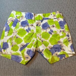 J. Crew Green and Blue Floral Women's Shorts